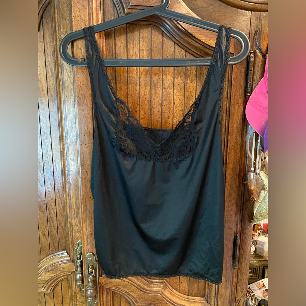 Black Camisole with Lace Lining